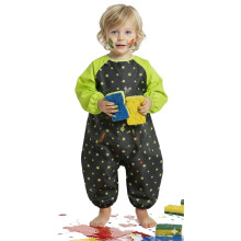 Kids Waterproof Full Body Art Smock | Toddler Jumpsuit Painting Apron with Pockets | Protective Play Overall for Messy Play & Crafts
