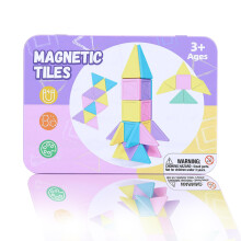 MEESHEEP Travel Magnetic Tiles for Girls 42PCS Mini Travel Set with Tin