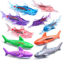 SIENON 10Pcs Shark Dive Pool Toys, Fun Underwater Swimming Throwing Torpedo Water Bath Toy