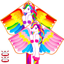 2 Pack Kite for Kids Adults, Easy to Fly Assemble Carry,328ft String,Outdoor Toys
