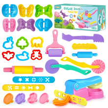 VConejo Dough Tools Set for Kids, 26 pcs Dough and Clay Accessories with Stamps, Animal Cutters, Rollers, Extruder, Dinosaur Dough Play Molds
