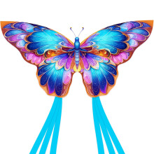 HONBO Butterfly Kites for Kids & Adults,55" x 28" Large Beginner Kite for Kids Ages 4-8,Easy to Fly for Beginners,Beach Kites for Outdoor Activities