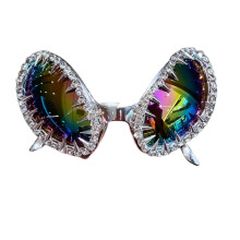 RUIXIA Women Men's Punk Spiked Sunglasses Novelty Rivet Eyewear Gothic Y2K Spike Glasses for Rave Party Cosplay Halloween
