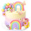 Rainbow Cake Decor Unicorn Cake Decorations Pastel Balls Cake Topper 1