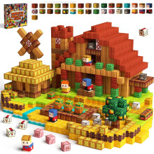 100PCS Magnetic Building Blocks Farm Set, STEM Montessori Educational Toy for Kids, Magnetic Building Cubes for Boys and Girls