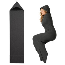 Sleep Pod, 360 Wrap Compression Sleep Sack with Hood and Foot Opening, Soft Breathable Wearable Sleeping Bag, Stretch Sleeping Pod, Wearable Blanket