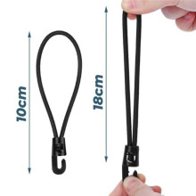 Tensioning Elastic Straps With Hooks Pack Of 20 Expander Rubber Tensioner For Tarpaulin Camping Net Tent