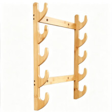 (39x8x51cm)Wooden Weapon Collection Shelf With Multiple Layers For Wall Mount In Living