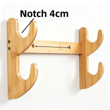 (39x8x20cm)Wooden Weapon Collection Shelf With Multiple Layers For Wall Mount In Living