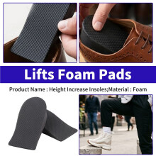 2 Pcs 1.5" Height Increase Heel Lifts Foam Pads Insoles Black