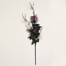 (Bat Spider) Halloween Spooky Pumpkin Flower Branches For Outdoor Indoor And Festivities