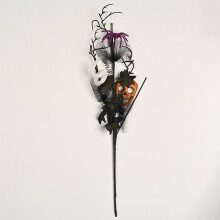(Skeleton Snake) Halloween Spooky Pumpkin Flower Branches For Outdoor Indoor And Festivities