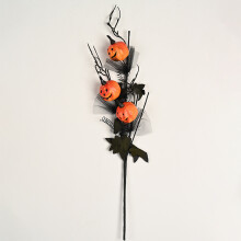 (Pumpkin) Halloween Spooky Pumpkin Flower Branches For Outdoor Indoor And Festivities