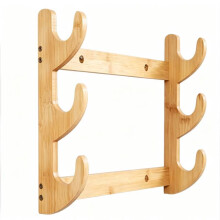 (39x8x30cm)Wooden Weapon Collection Shelf With Multiple Layers For Wall Mount In Living