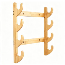 (39x8x40.7cm)Wooden Weapon Collection Shelf With Multiple Layers For Wall Mount In Living