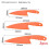 (Orange)Kids Solid Color Plastic Food Cutter With Sharp Corner Design For Handling Safe 1