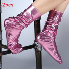 (RoseRed) Solid Reflective Color Pattern Socks For Urban Fashion Casual Mialf Unisex