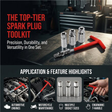 4 Peças T Handle Wrench Socket Removal Tool Set 16/18/21mm Motocicletas Cortadores de Grama Rotação Vela de Ignição Remoção Ferramentas Manuais