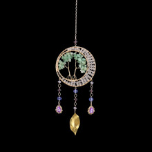 (Green East) Artificial Agate Pendant With Rainbow Elements For Girls Room Or Travel Gift