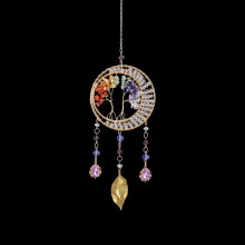 (Rainbow) Artificial Agate Pendant With Rainbow Elements For Girls Room Or Travel Gift