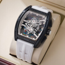 (White) Watch Quartz Mens With Silicone Strap Sport Style Suitable For Gents Daily And