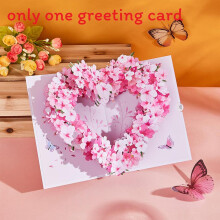 (StyleA)Carte de voeux Coeur Papillon 3D avec enveloppe pour cadeau de fĂŞte