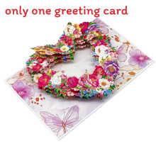 (StyleG)Carte de voeux Coeur Papillon 3D avec enveloppe pour usage festif cadeau