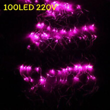 (Pink 100LED 220V) Net Led 100300 Mesh Light Xmas Party Wedding Fairy Garden Light 220110v String