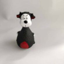 (Black Dog) Latex Dog Chew Toy With Sound Durable Football For Small Breed Playtime Training