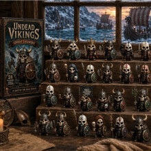 (Ghost Viking)Calendrier de l'Avent Halloween boîte décorative avec tirages de dessins animés pour décoration de vacances