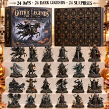 (Gothic Headless)Halloween Advent Calendar Decorative Box With Cartoon Prints For Decor Holiday
