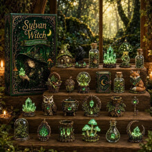 (Forest Witch)Calendrier de l'Avent Halloween boîte décorative avec tirages de dessins animés pour décoration de vacances