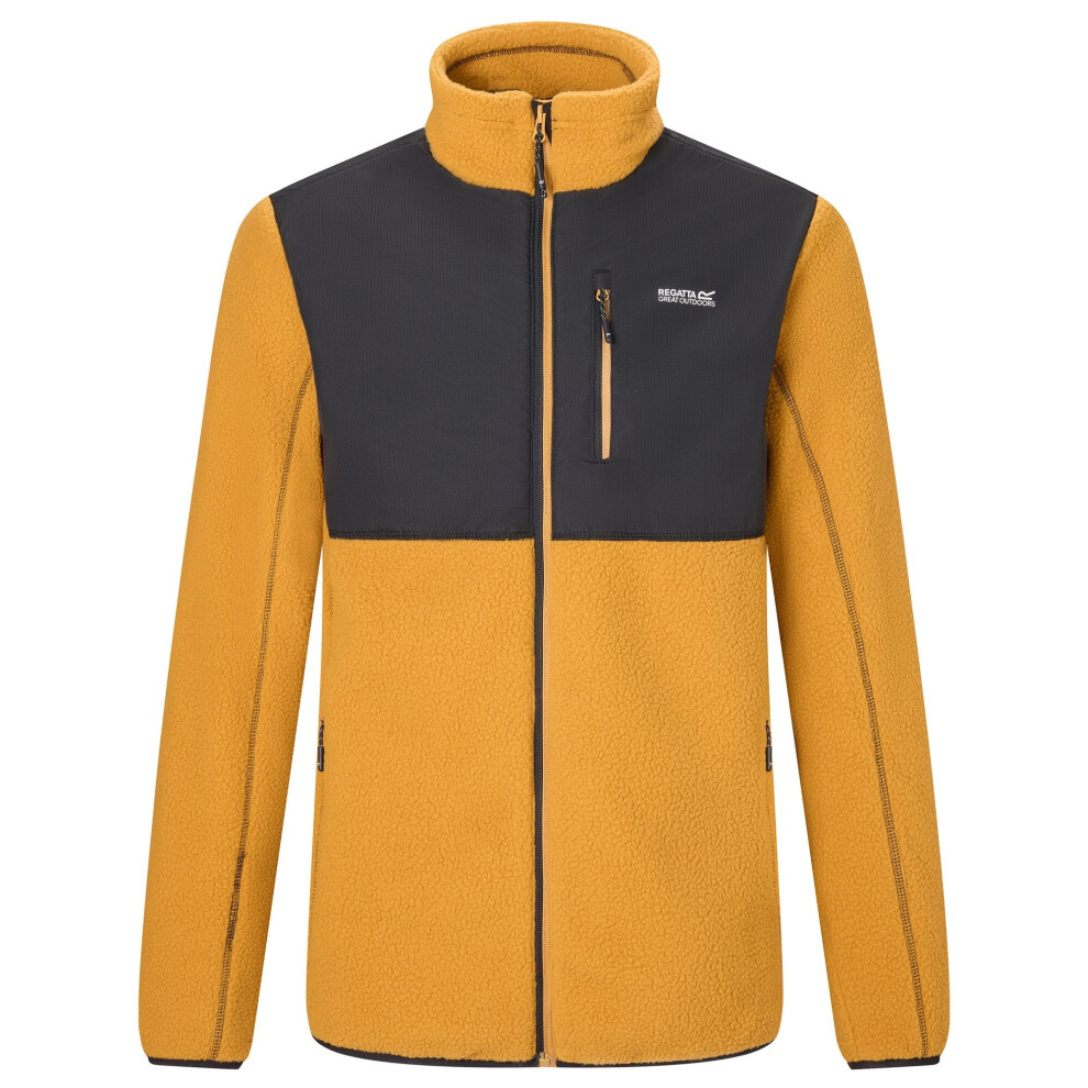 Regatta Men's Wood Brown Black Morran Water Resistant Full Zip Fleece Jacket - Size 3XL - Image 3