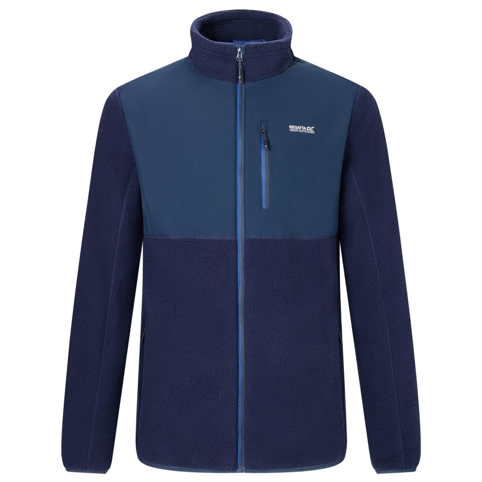 Regatta Men's Morran Water Resistant Full Zip Fleece Jacket - Navy - Xl - Navy - 70% Polyester/30% Recycled Polyester - Image 2