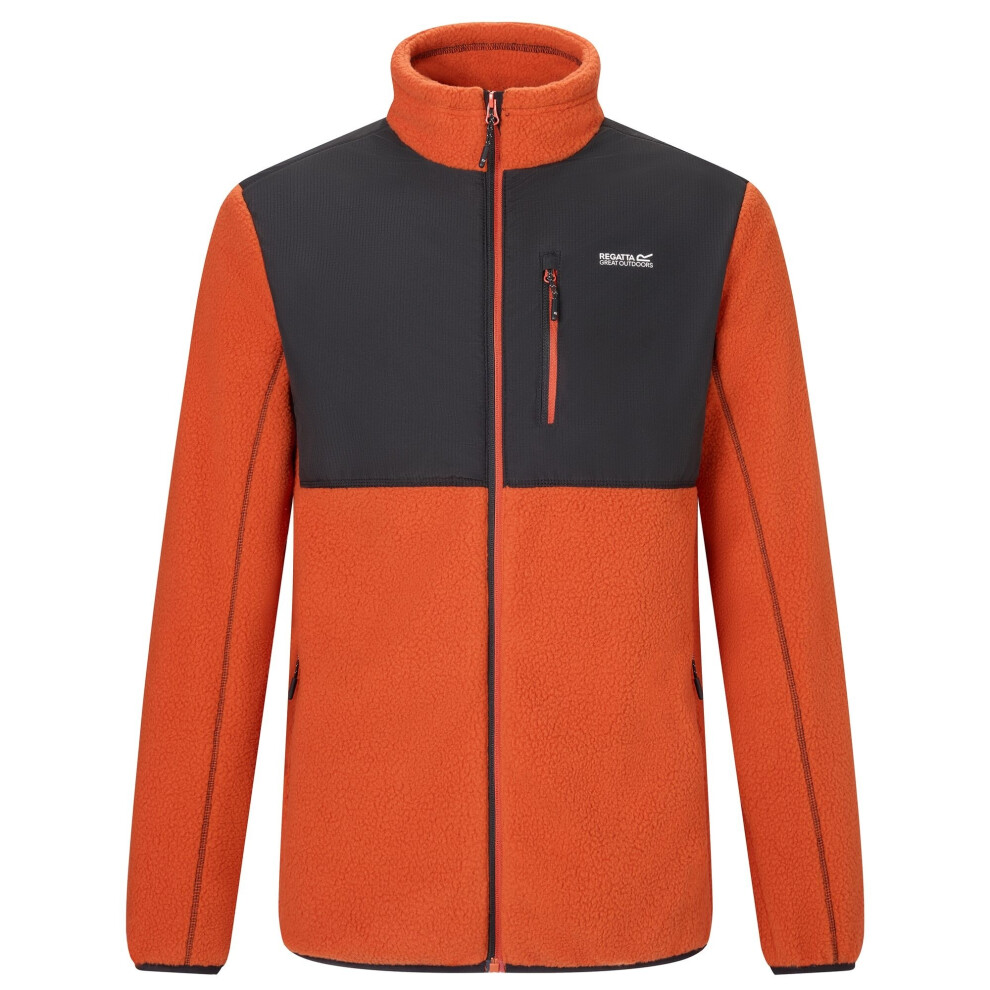 Regatta Men's Rooibos Tea Black Morran Water Resistant Full Zip Fleece Jacket - Size M - Image 2