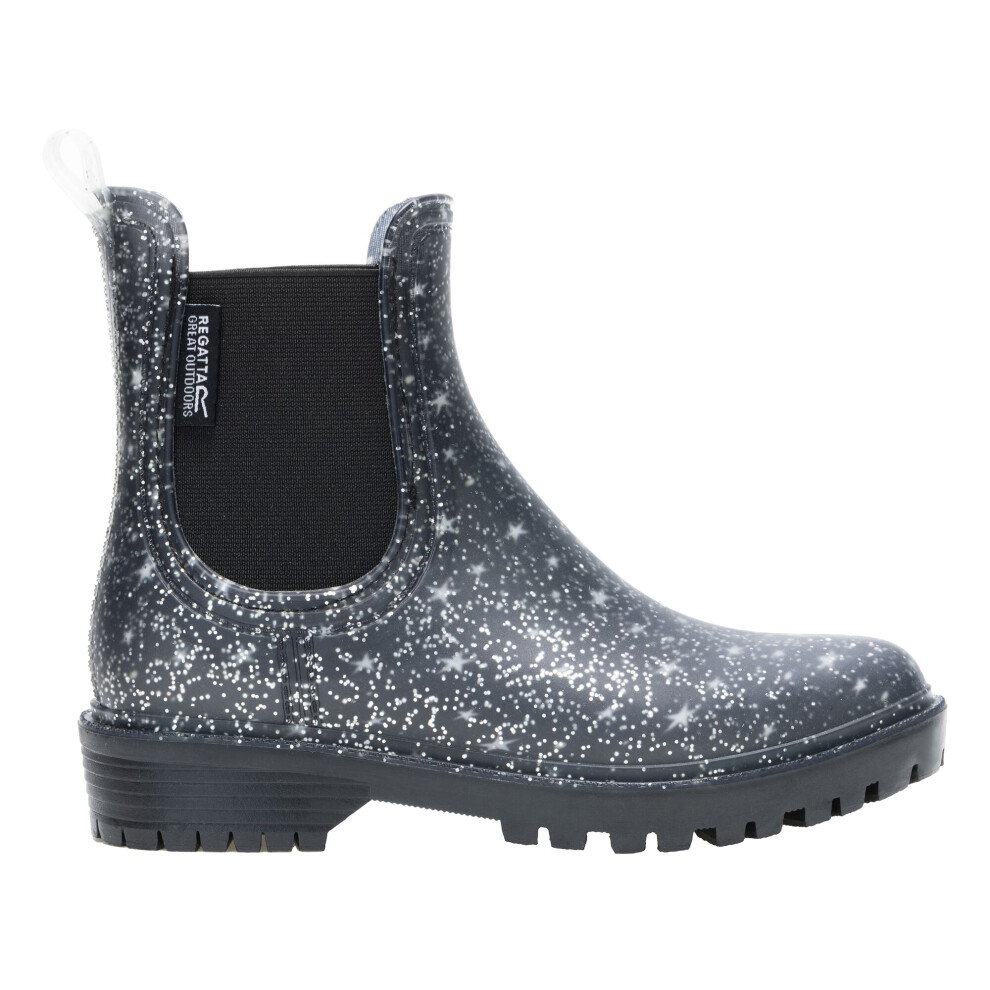 Regatta (8 Uk Child, Black) Childrens/Kids Harriet Ii Glitter Star Wellington Boots