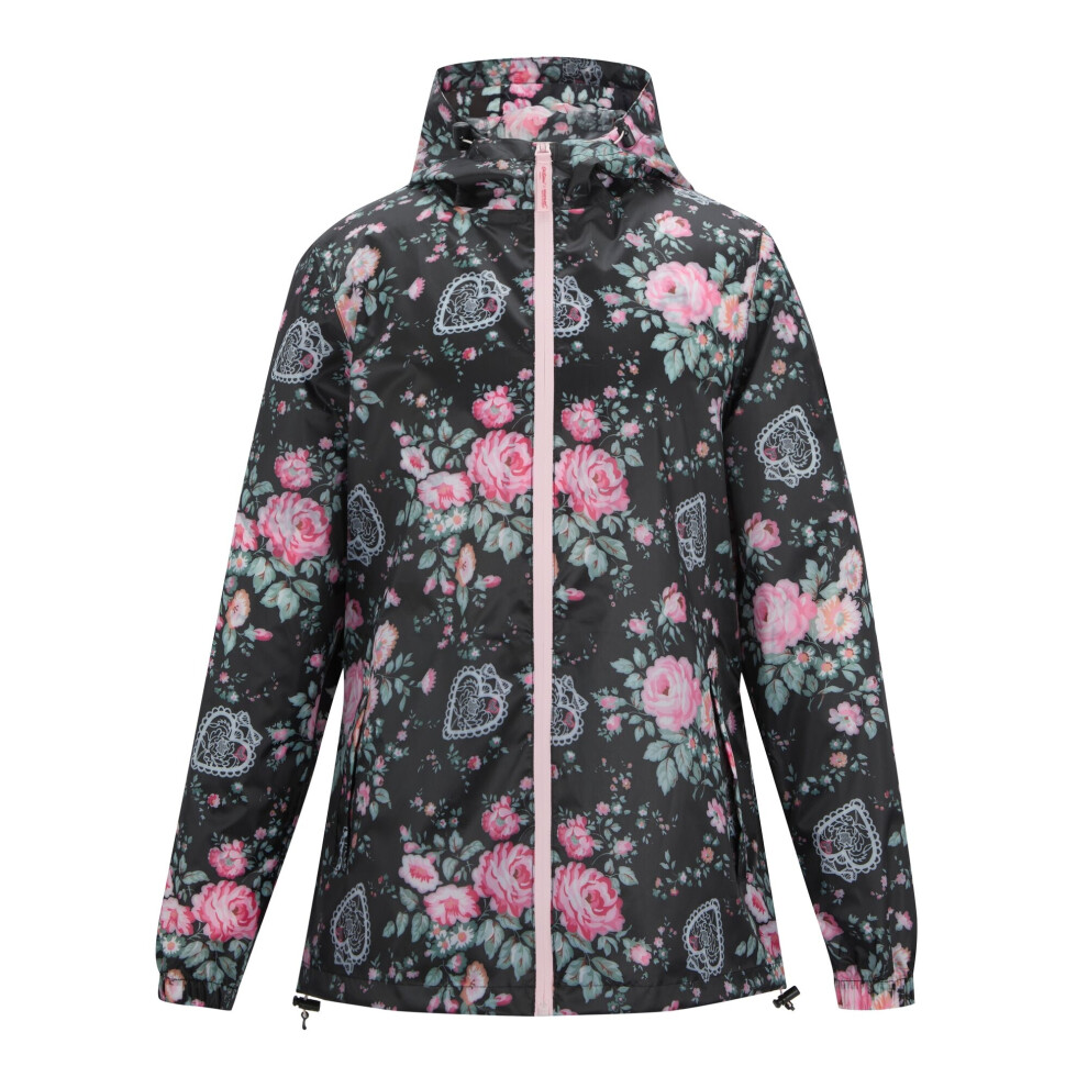 Regatta (12 Uk, Black) Womens/Ladies Cath Kidston Hackney Rose Waterproof Shell Jacket