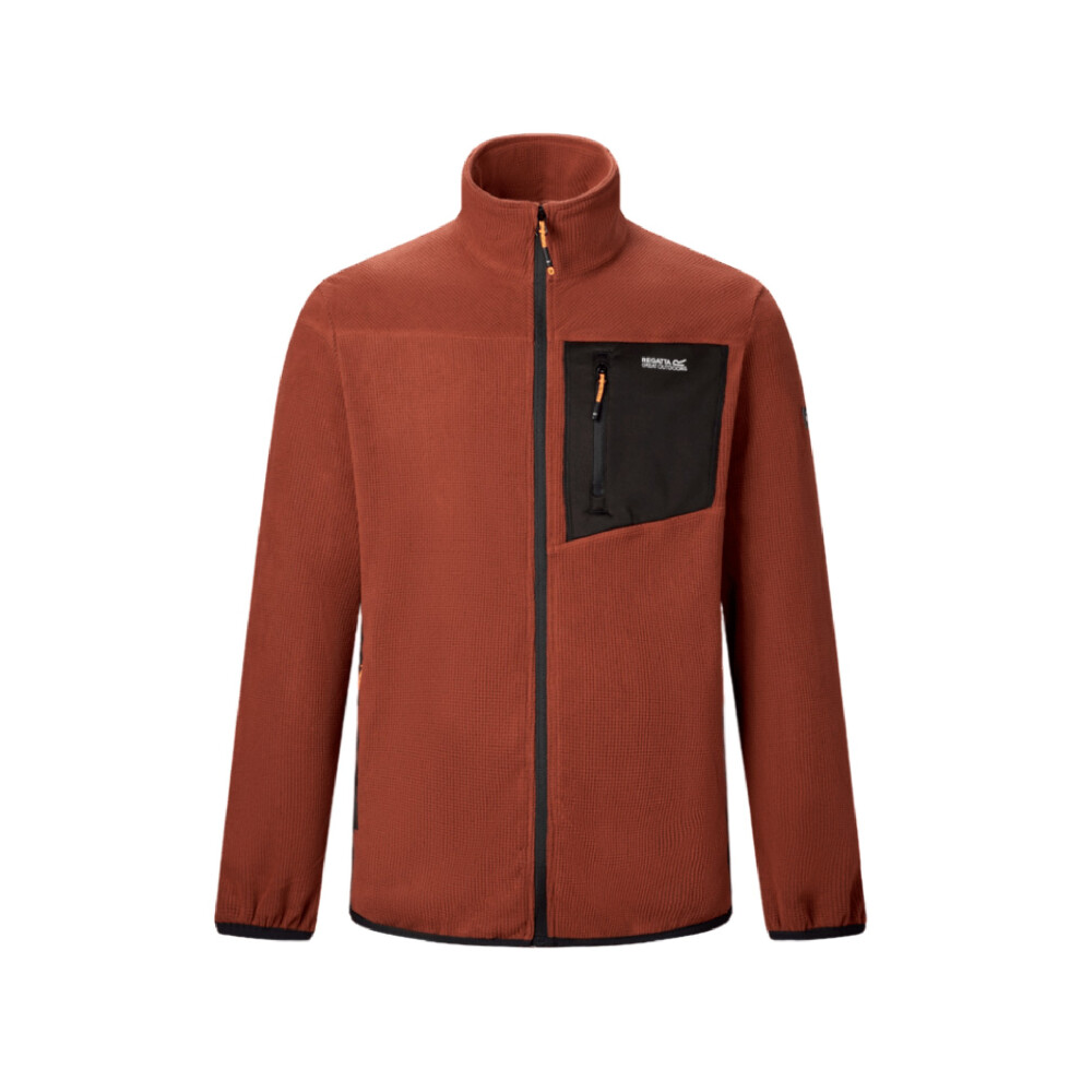 Regatta Men's Burnt Henna Black Eadle Logo Full Zip Fleece - Size S - Image 3