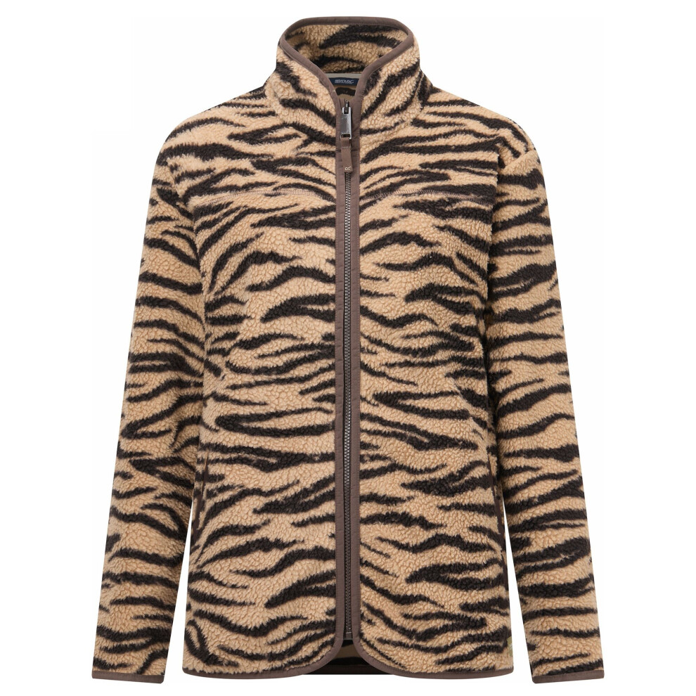 Regatta Womens/Ladies Frankie Zebra Print Borg Full Zip Fleece Jacket