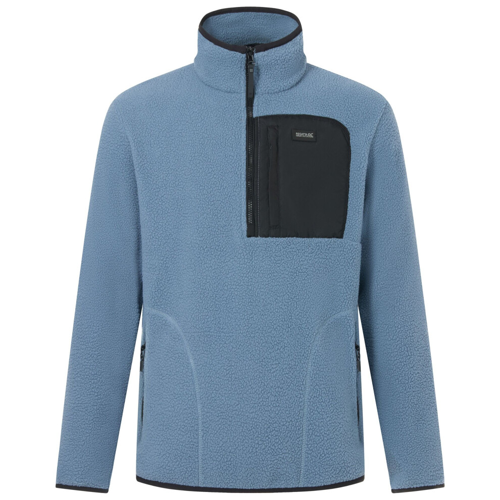 Regatta (Xxl, Grey Mirage/Black) Mens Frankie Borg Quarter Zip Fleece Jacket