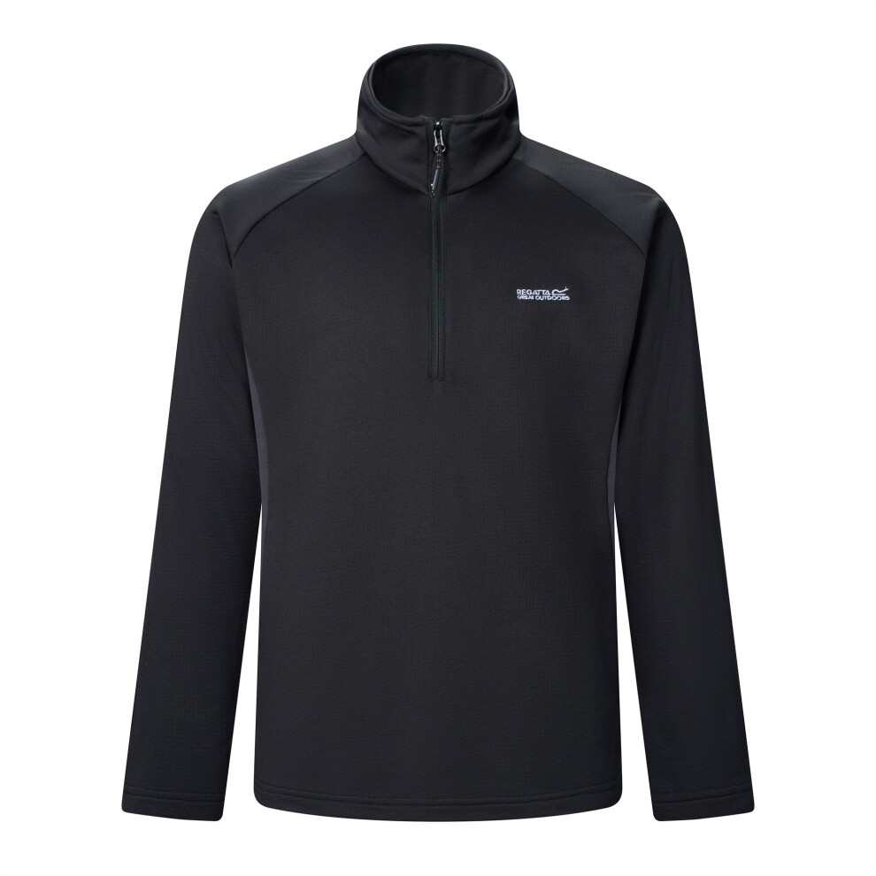 Regatta (Xl, Black) Mens Thiek Logo Fleece Midlayer