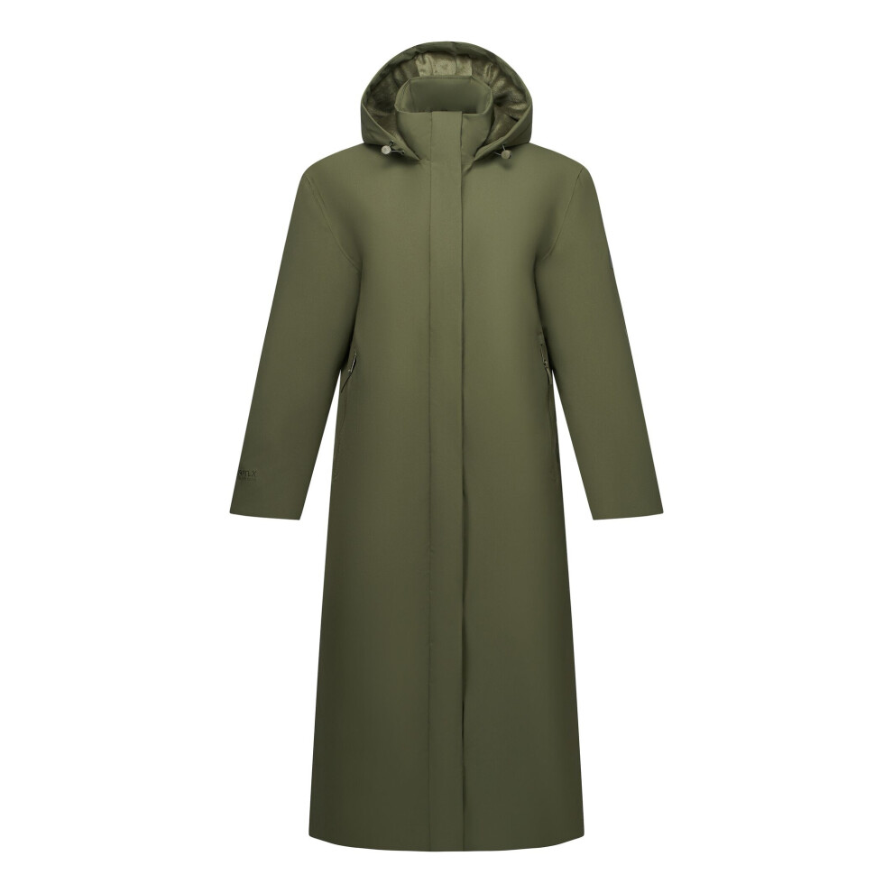Regatta Women's Dark Janna Waterproof Long Length Insulated Jacket - Khaki - 14 Uk - Khaki - 100% Mixed - Image 2