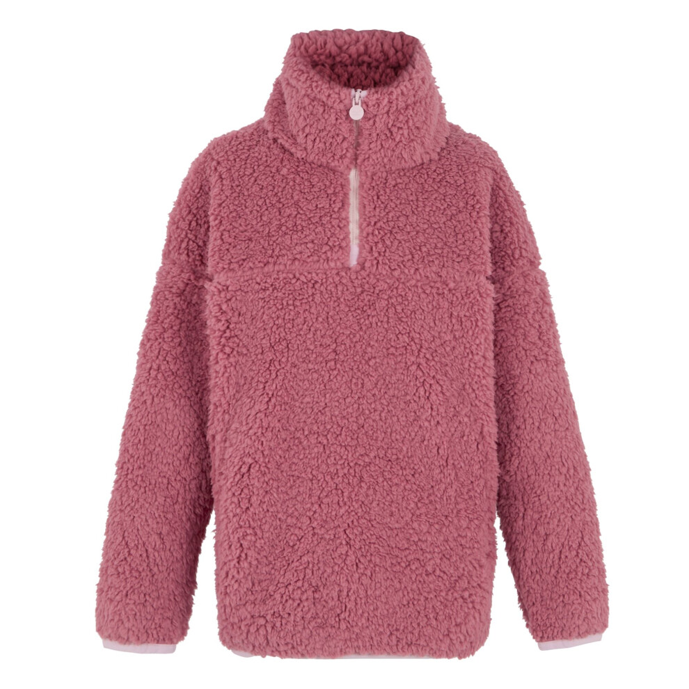 Regatta Kids Kaliza Half Zip Fleece Top - Dusty Rose - 9-10 Years - Dusty Rose - 100% Polyester - Image 2