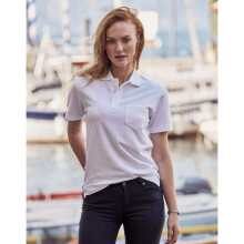 (XL, Black) Clique Womens/Ladies Basic Chest Pocket Polo Shirt
