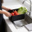(Black)Kitchen Sink Strainer Basket Multipurpose Corner Garbage Storage Drain Basket 5