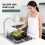 (Black)Kitchen Sink Strainer Basket Multipurpose Corner Garbage Storage Drain Basket 9