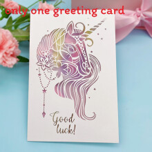 (Unicorn)Tarjeta de regalo del día de la madre con arte en papel mariposa 3d hecha a mano táctil celebración para