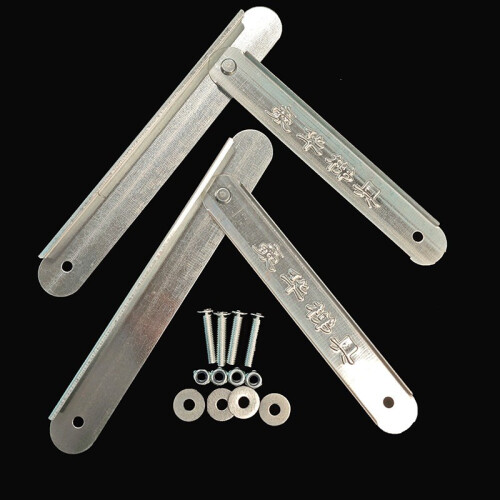 (Silver)Ladder Support Connectors Replacement With Fixing Brackets For Art Staircase Construction