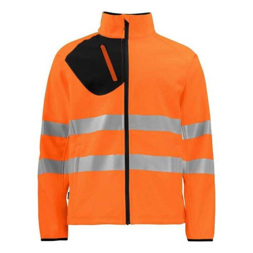 (3XL, Orange/Black) Projob Mens Prio 6432 Soft Shell Jacket