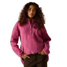 (14 UK, Violet) Regatta Womens/Ladies Frankie Borg Half Zip Longline Fleece Top